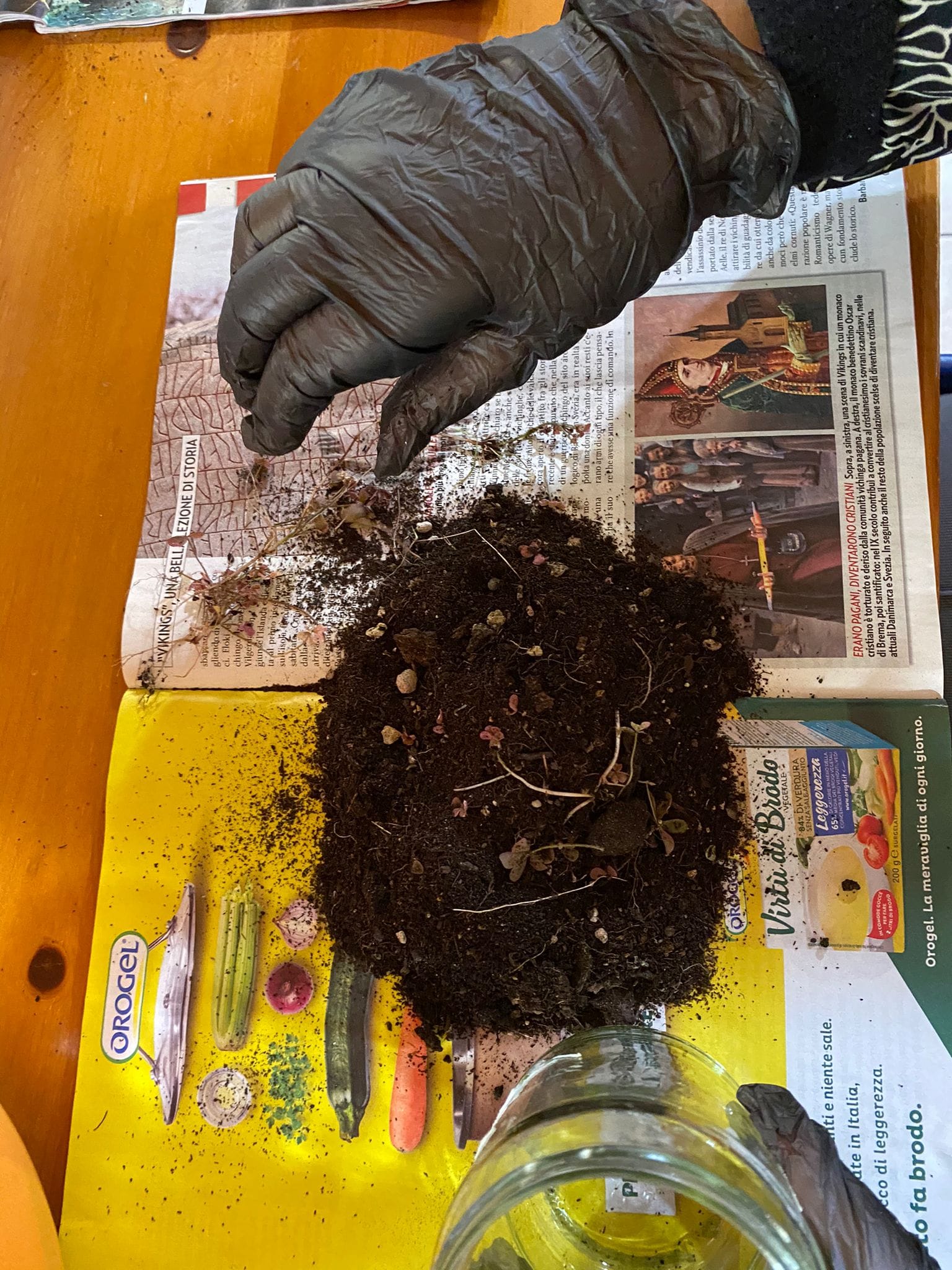 attività di giardinaggio per gli ospiti della casa di riposo