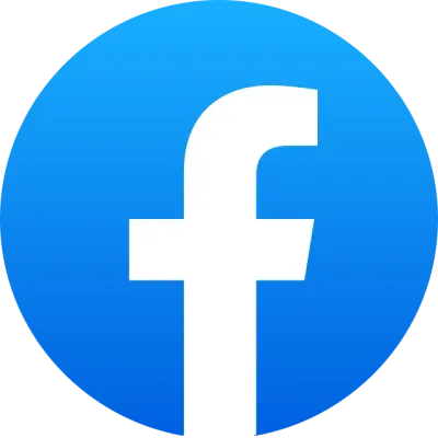 Un « f » blanc dans un cercle bleu, le logo de Facebook.
