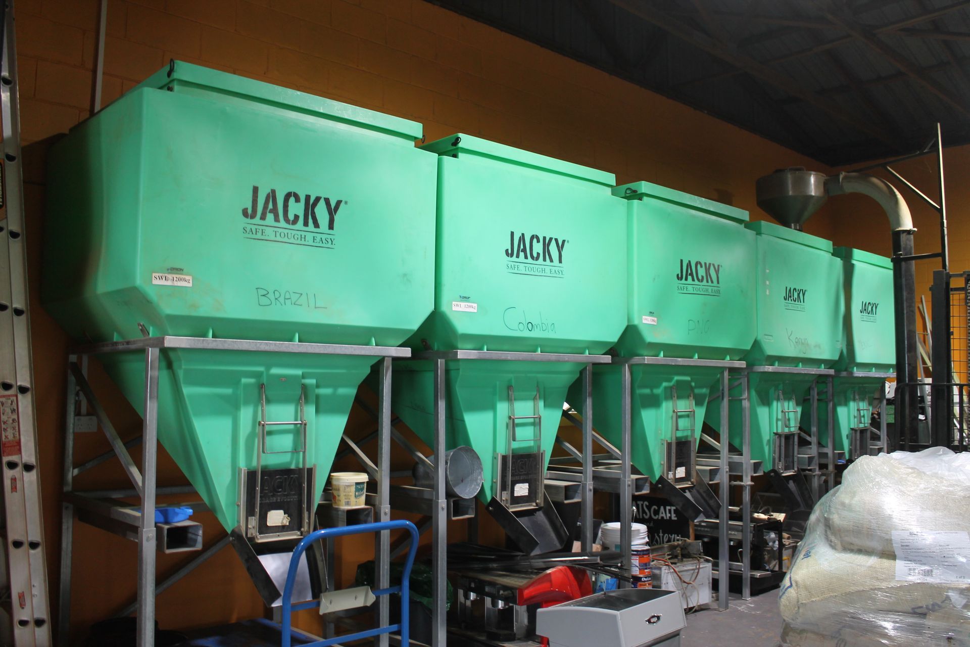 Large containers of different blends of coffee — Nat’s Coffee in Alstonville, NSW