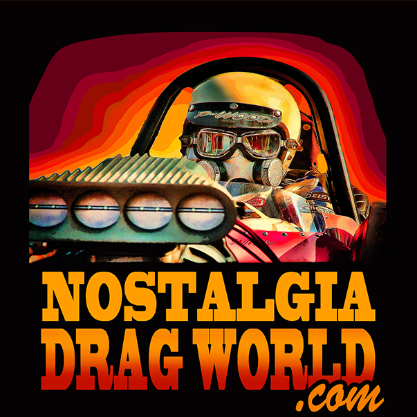 A poster for nostalgia drag world shows a man in a car