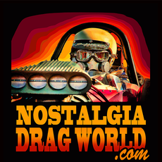 A poster for nostalgia drag world shows a man in a car