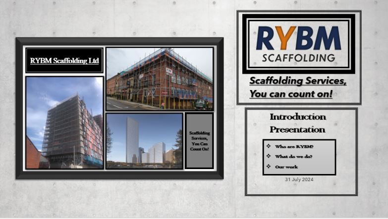 Commercial scaffolding installation in Manchester city centre