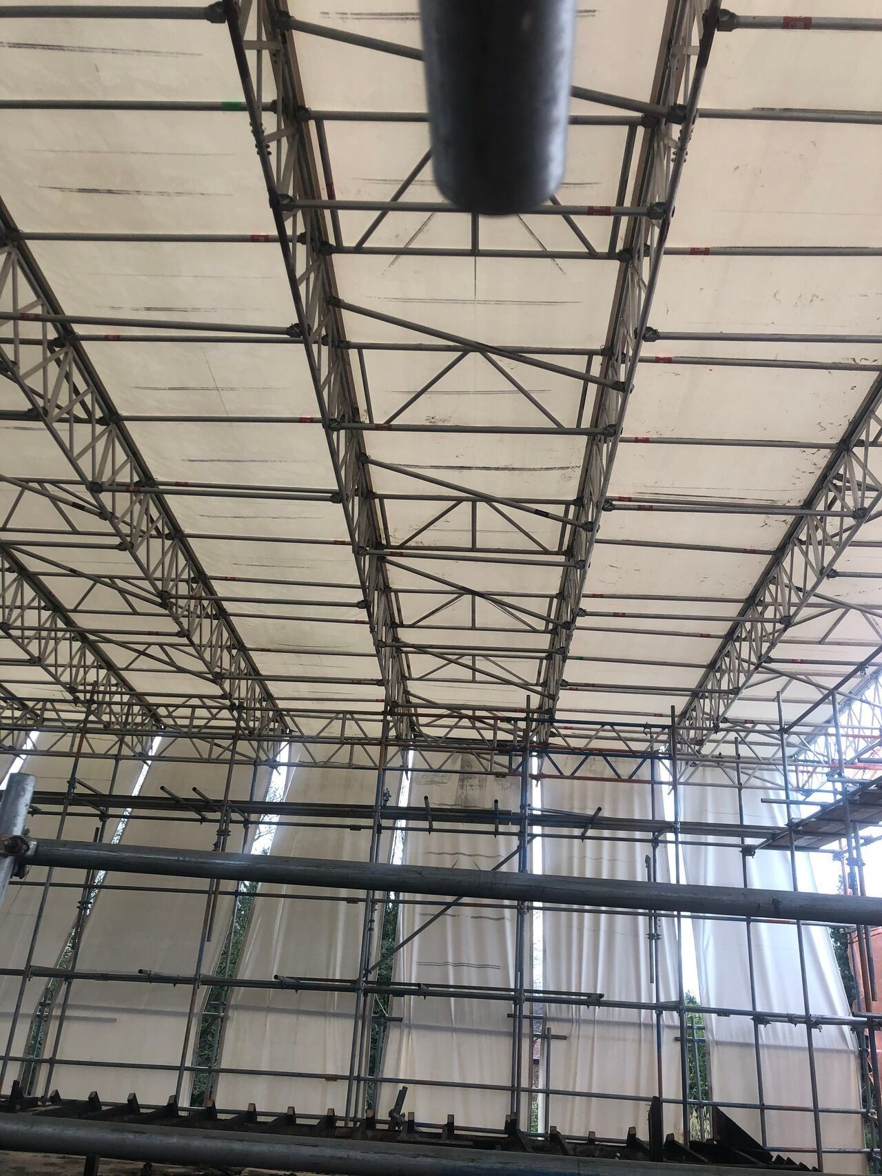 Temporary roof scaffold system in Salford
