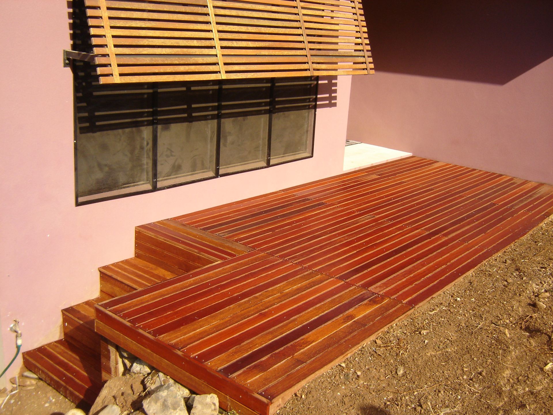 Decking installed to front porch