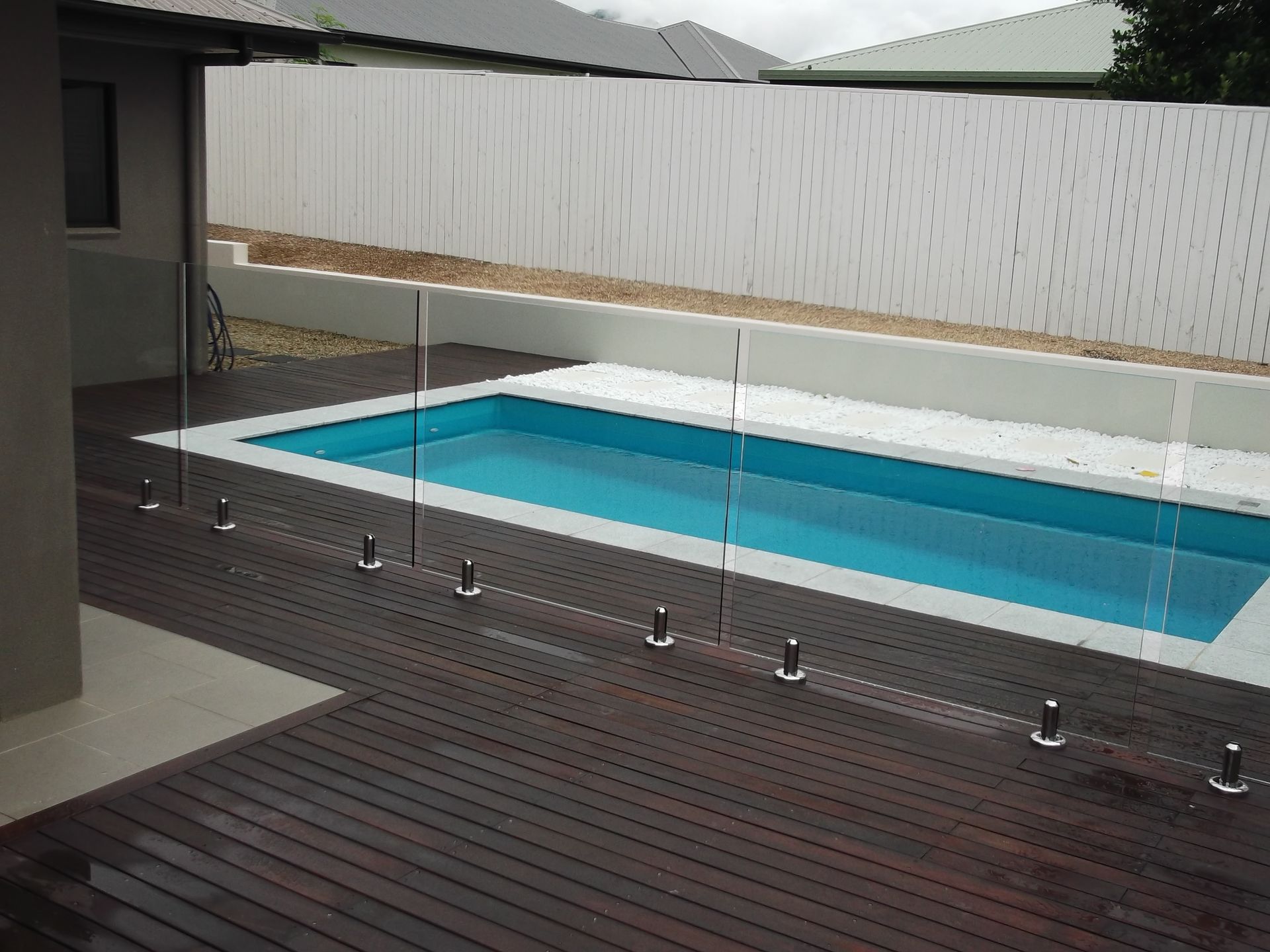 Decking installed to pool area