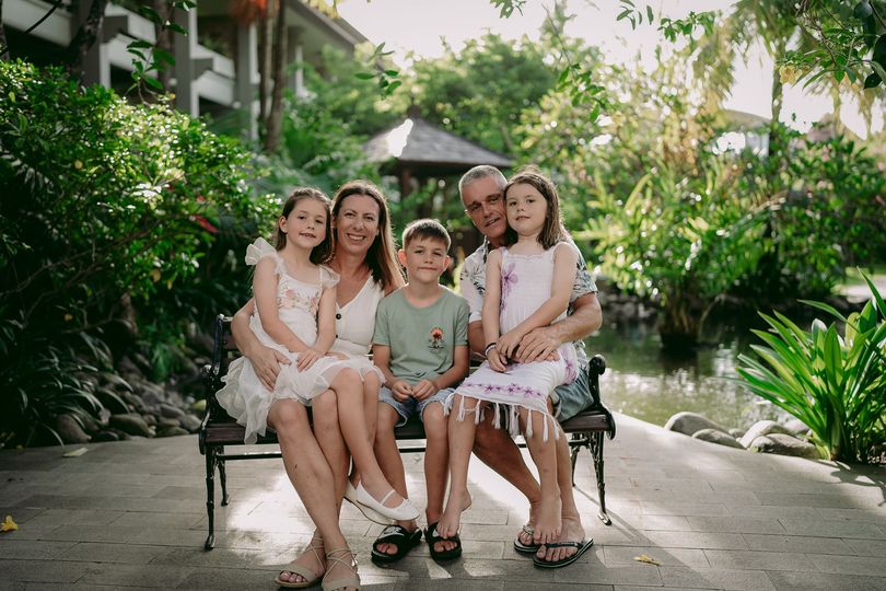 Mark Nevin, Janine Nevin and children