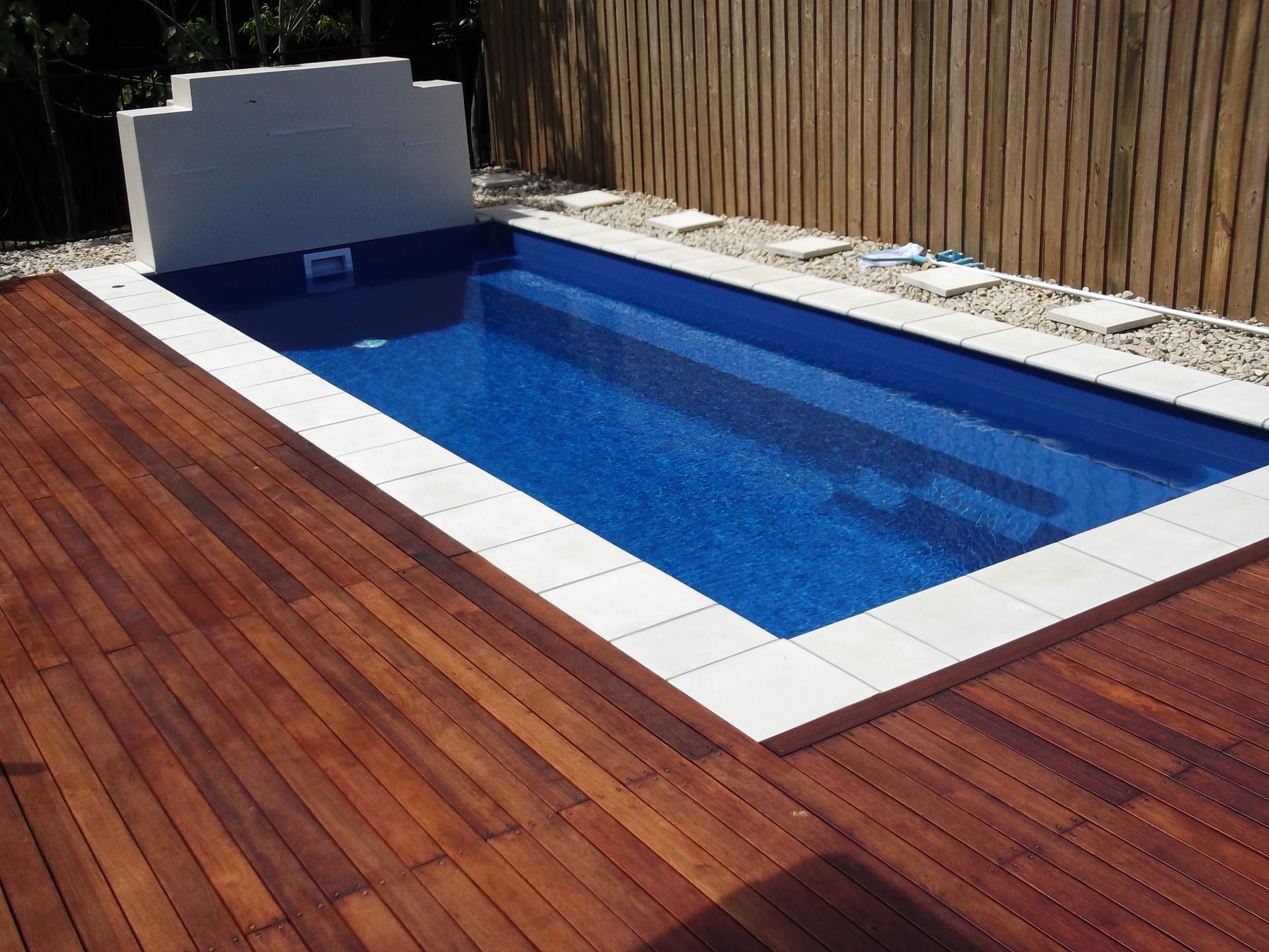 Decking installed to pool area