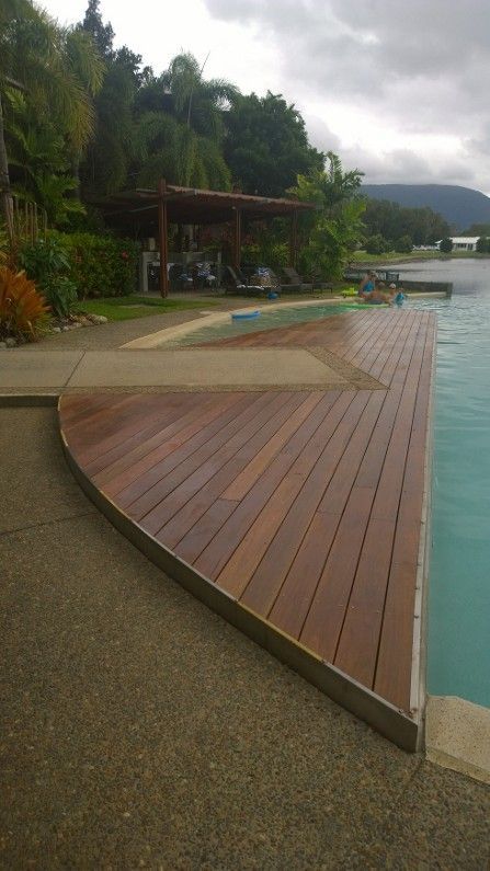 Decking installed to resort pool area