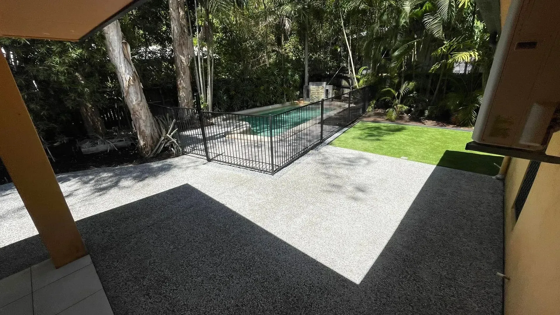 Exposed aggregate concrete at a Cairns home entry