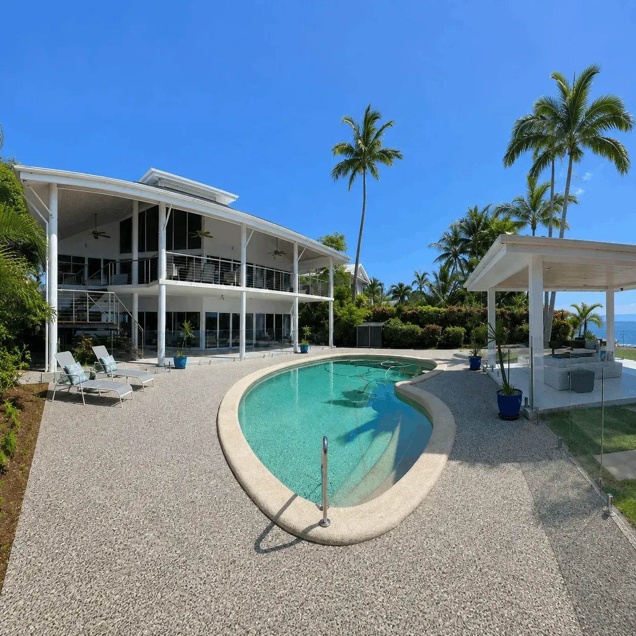 Pool coping and concrete surround in Cairns