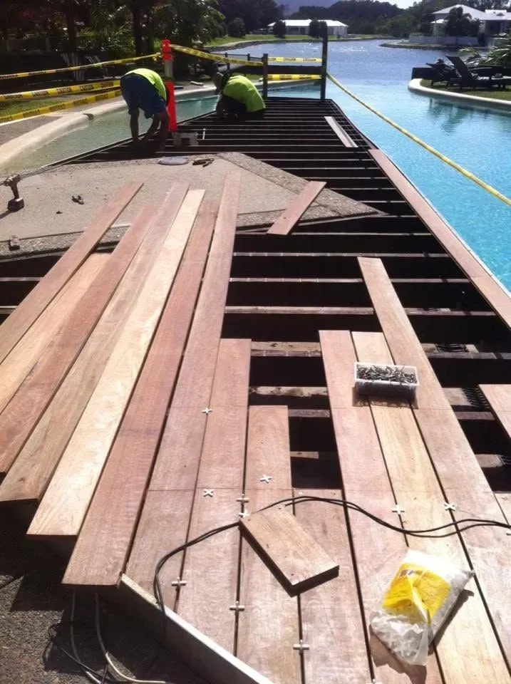 Pool coping and concrete surround in Cairns