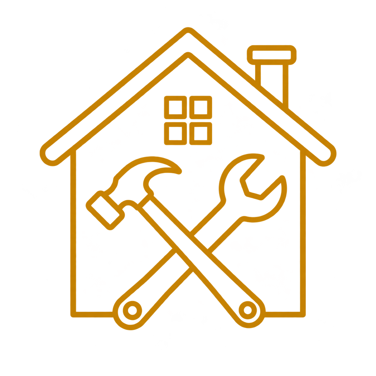 House with construction tools representing quality workmanship and craftsmanship