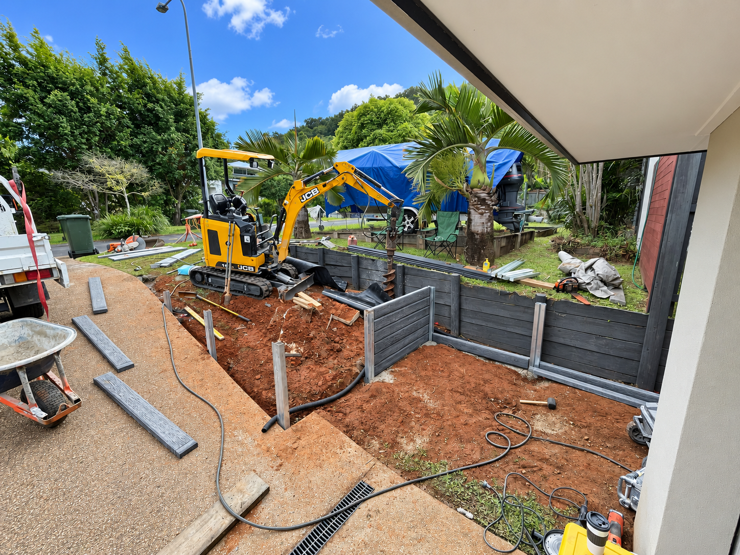 Concrete pool surround installation in Cairns