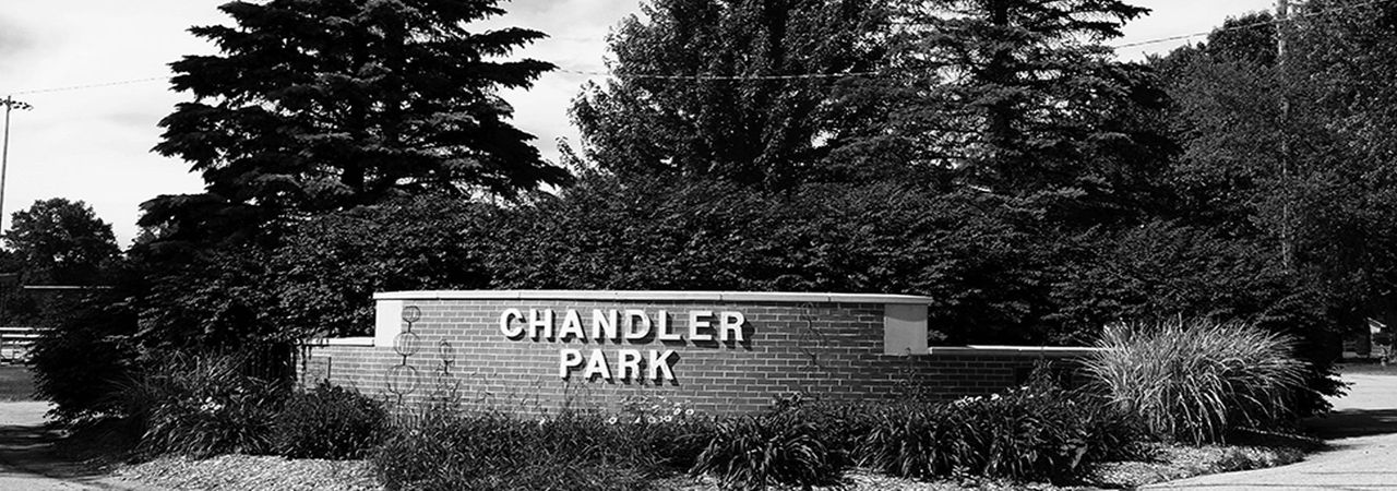 Chandler Park entrance sign in Pardeeville