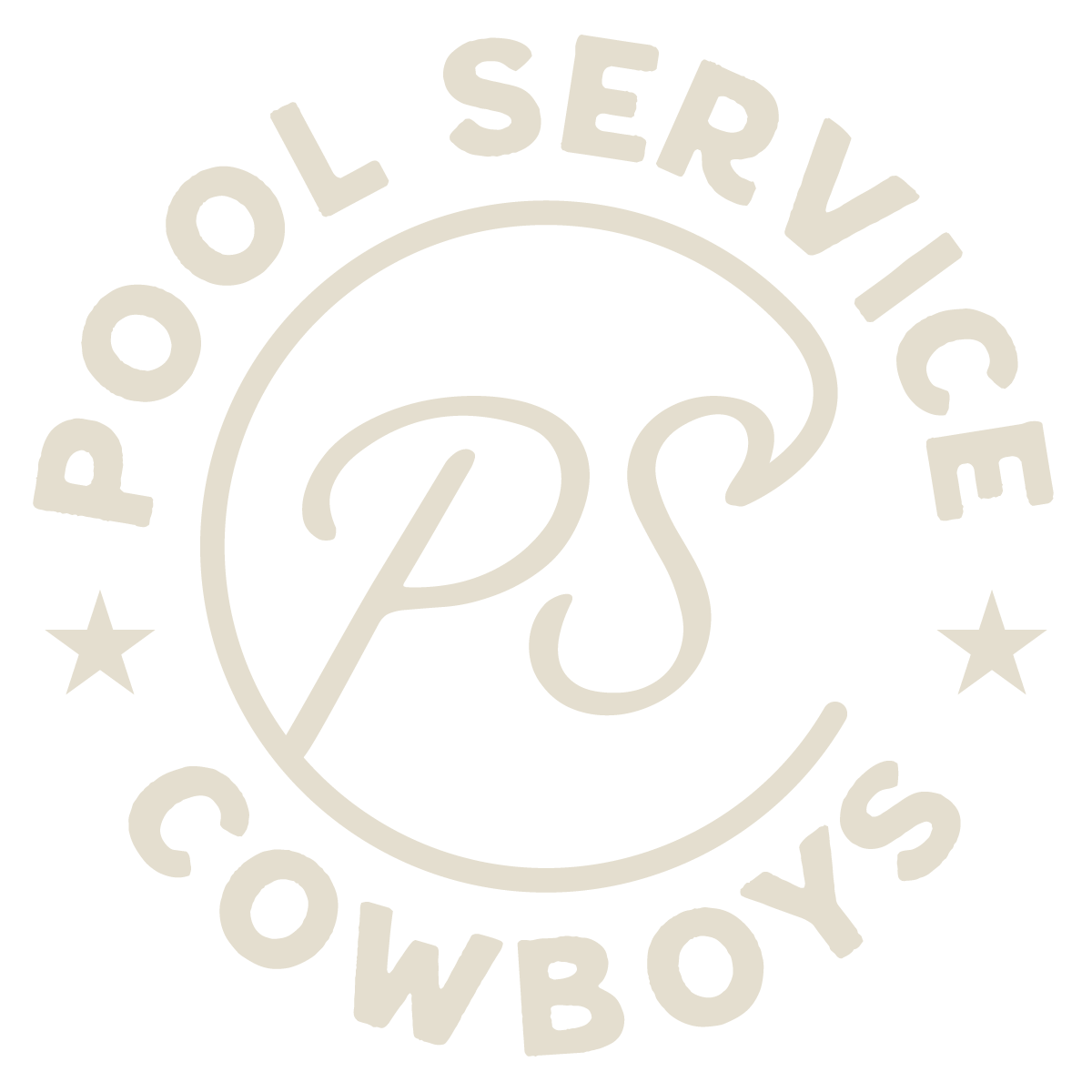 Light tan circular logo with