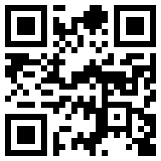 Ein schwarz-weißer QR-Code auf weißem Hintergrund
