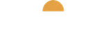 Orange semicircle centered near the top on a white background