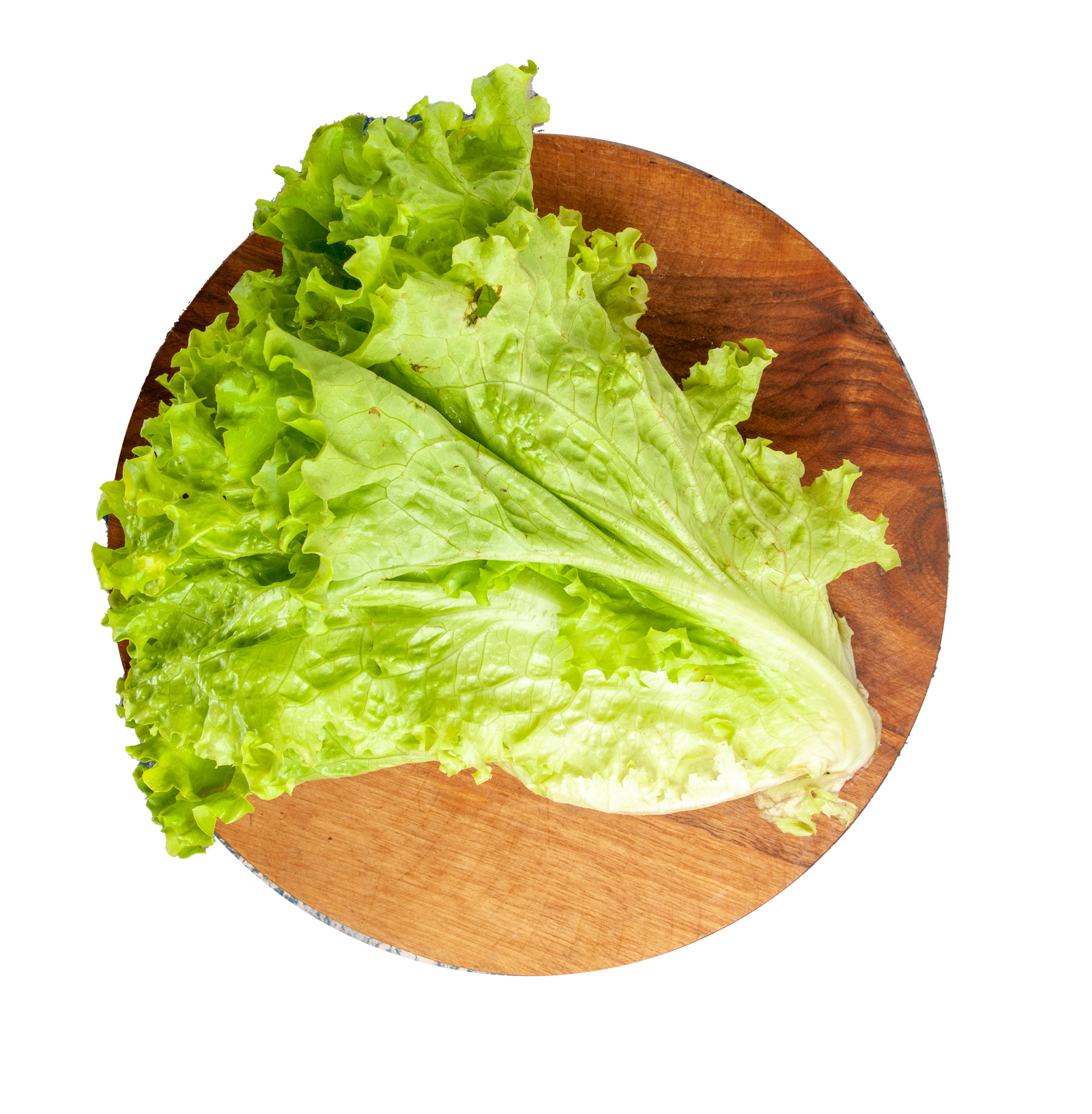 JPOT Japanese hot pot green leaf lettuce on a wooden serving board bird's eye view