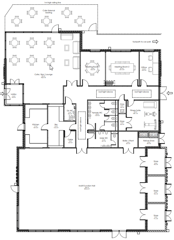 Updated possible internal layout for new community centre for Blackwell