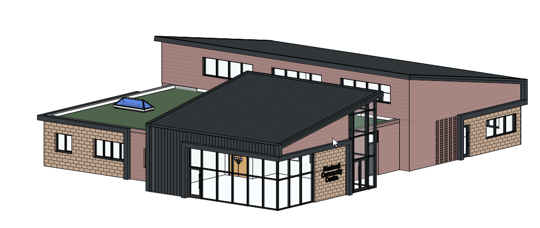 Proposed 3D plan of the Community Centre