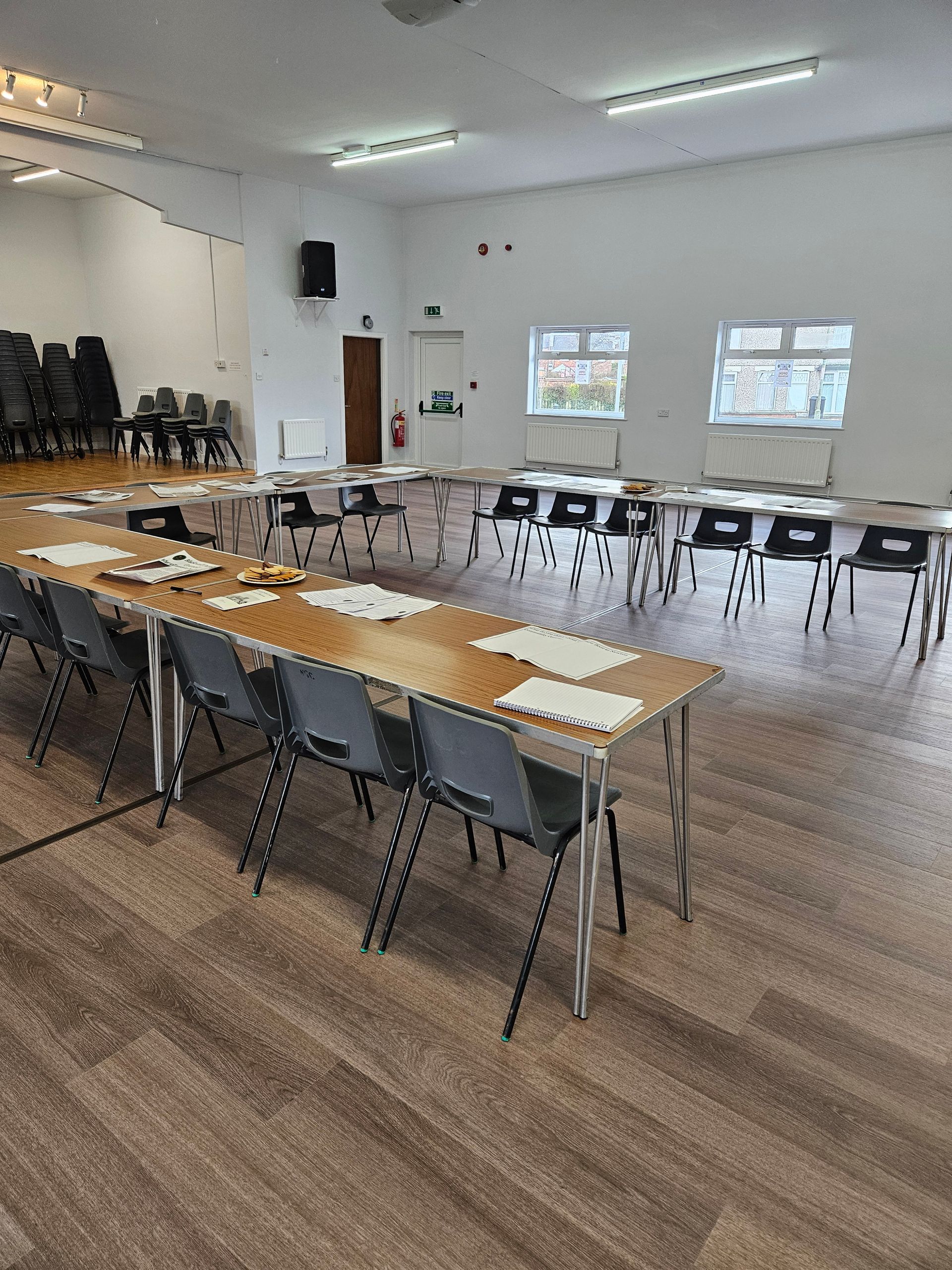 Newton Community Centre Main Hall Image of Newton Community Centre Main Hall set up for a meeting