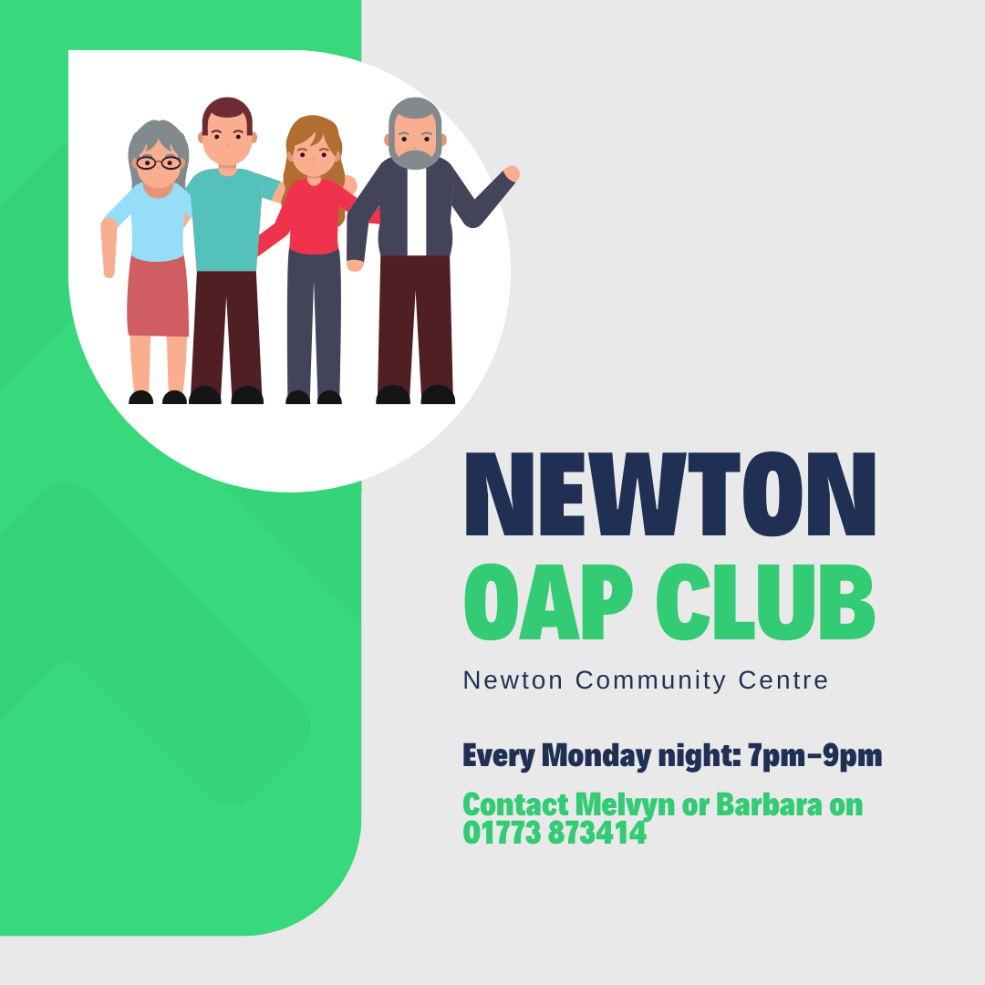 Newton OAP club flyer Newton OAP club flyer