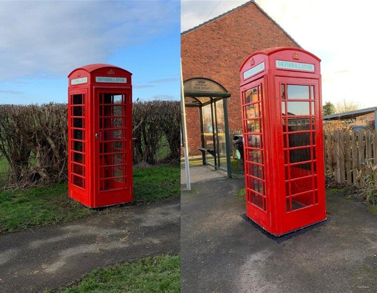 New defibrillator phone boxes at Newton and Westhouses New defibrillator phone boxes at Newton and Westhouses