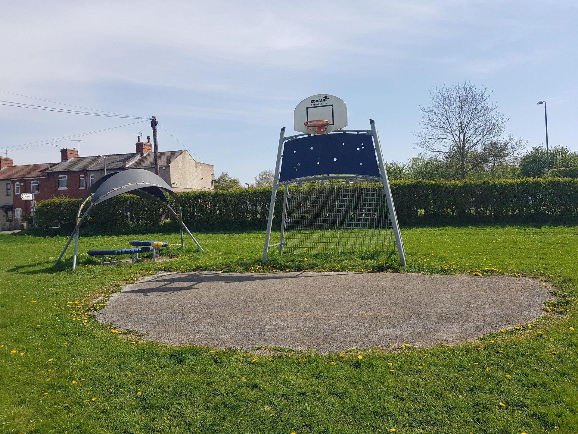 Basketball hoop at Westhouses Recreation Ground.