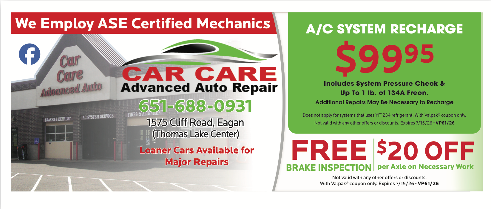 AC Recharge Special | Car Care Advanced Auto