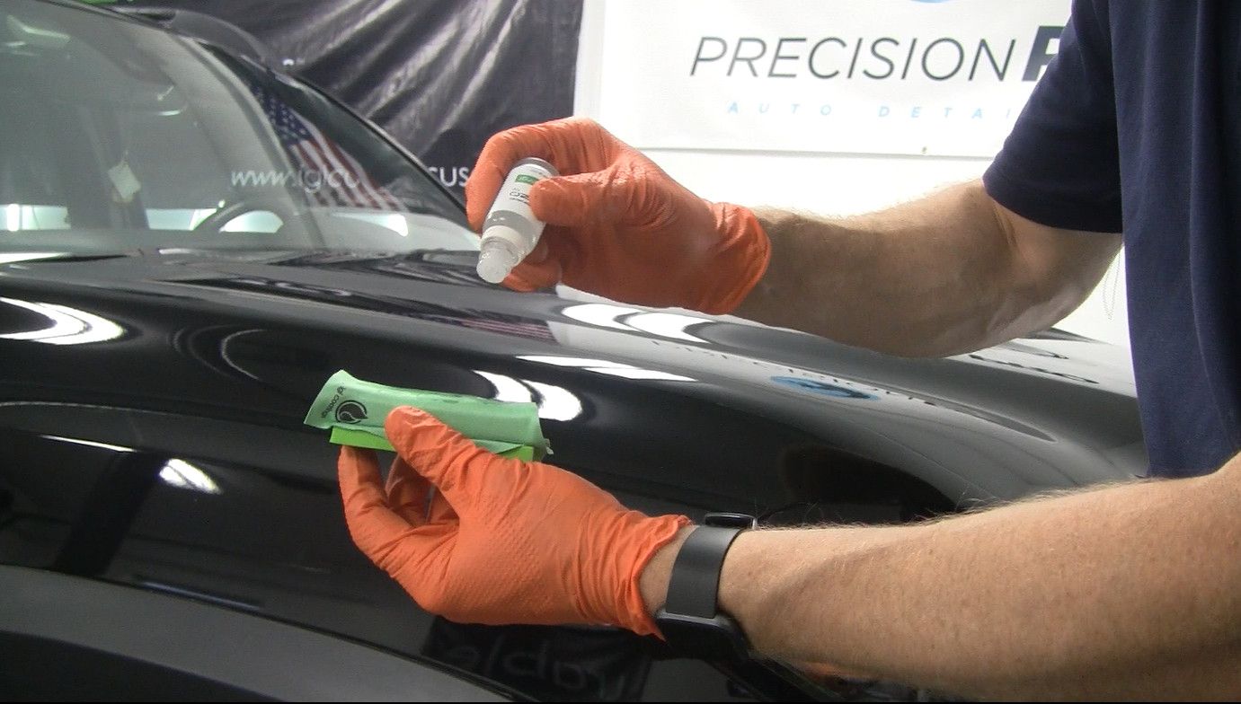 Cermic coating applied to applicator