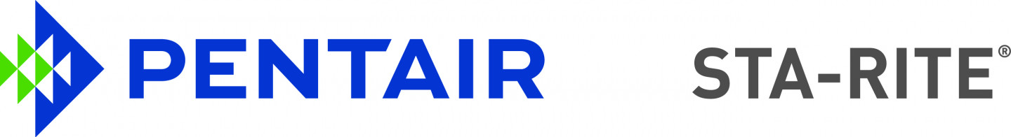 Pentair Sta-Rite logo in blue and gray with green diamond icon