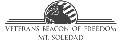 A black and white logo for veterans beacon of freedom