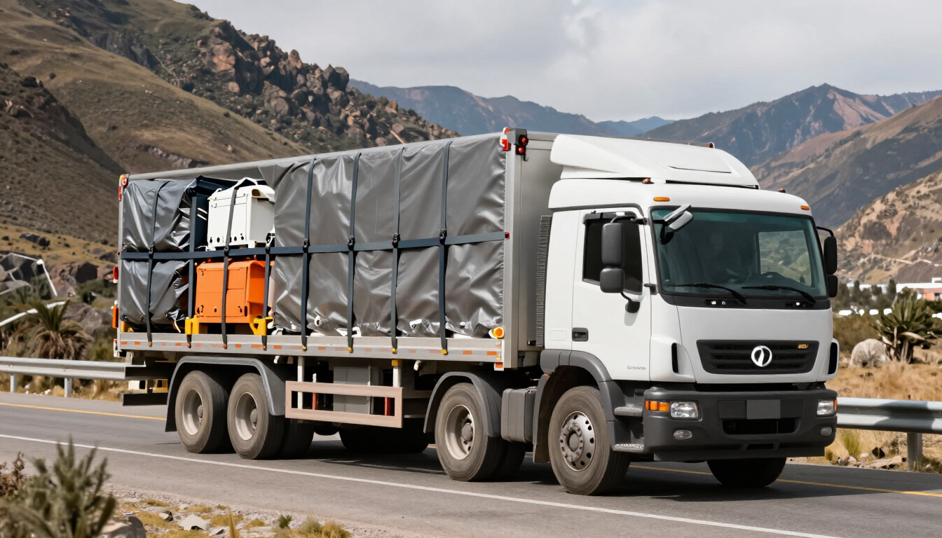 Transporte de carga en Perú con vehículo especializado