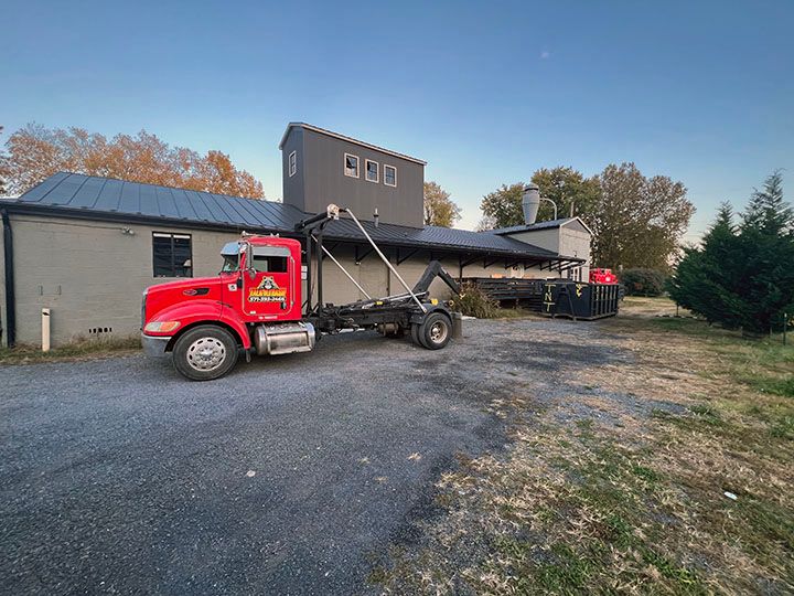 Commercial dumpster rental service near Old Town Warrenton businesses