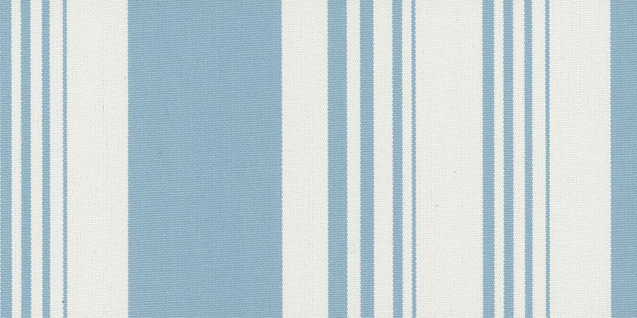 A close up of a light blue and white striped fabric.