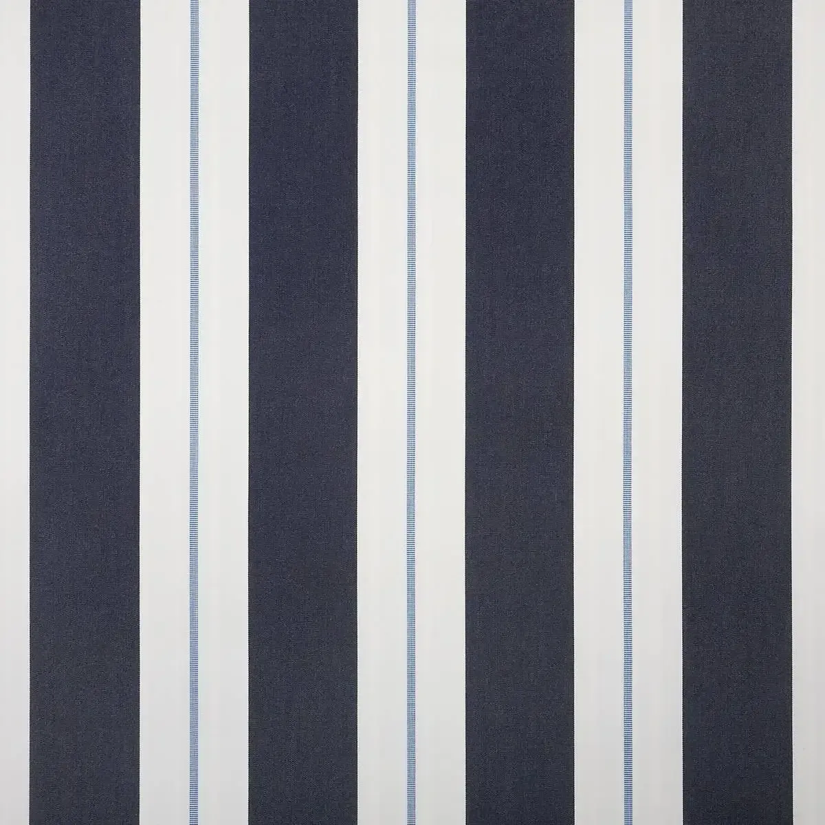 A close up of a blue and white striped fabric.