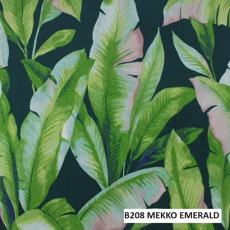 Polyetser: B208 - Mekko Emerald fabric close-up