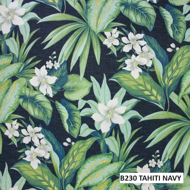 FABRIC CLOSE-UP OF CUSHION COLOR B230-TAHITI-NAVY