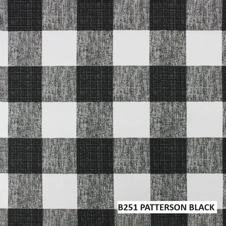 Fabric close-up of cushion color B251 - PATTERSON BLACK