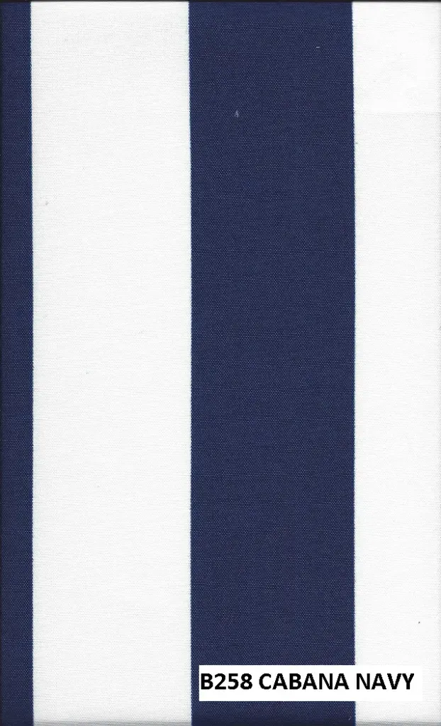 FABRIC CLOSE-UP OF CUSHION COLOR B258-CABANA NAVY