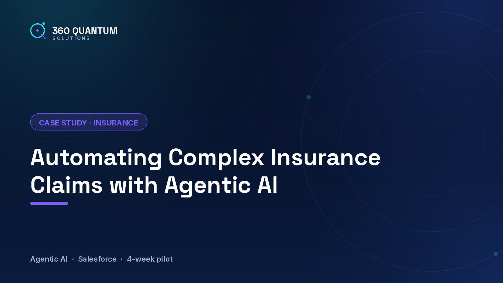Case study: Automating complex insurance claims with Agentic AI — Insurance, 4-week pilot