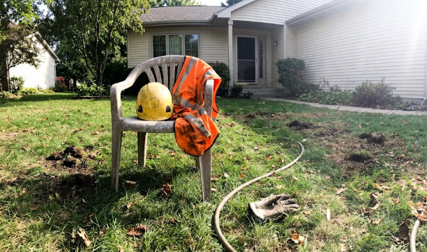A green lawn in Charlottesville, free from tree debris.