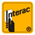 Un panneau jaune avec le mot interac dessus
