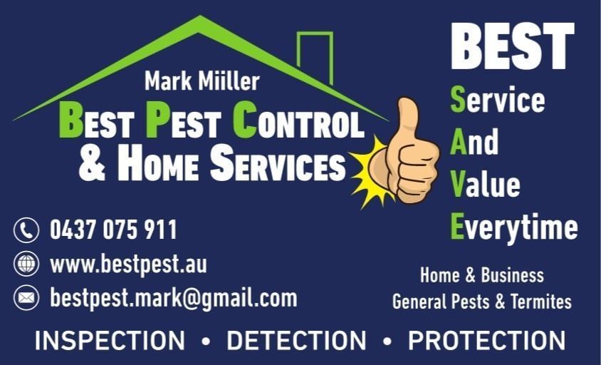 A business card for best pest control and home services