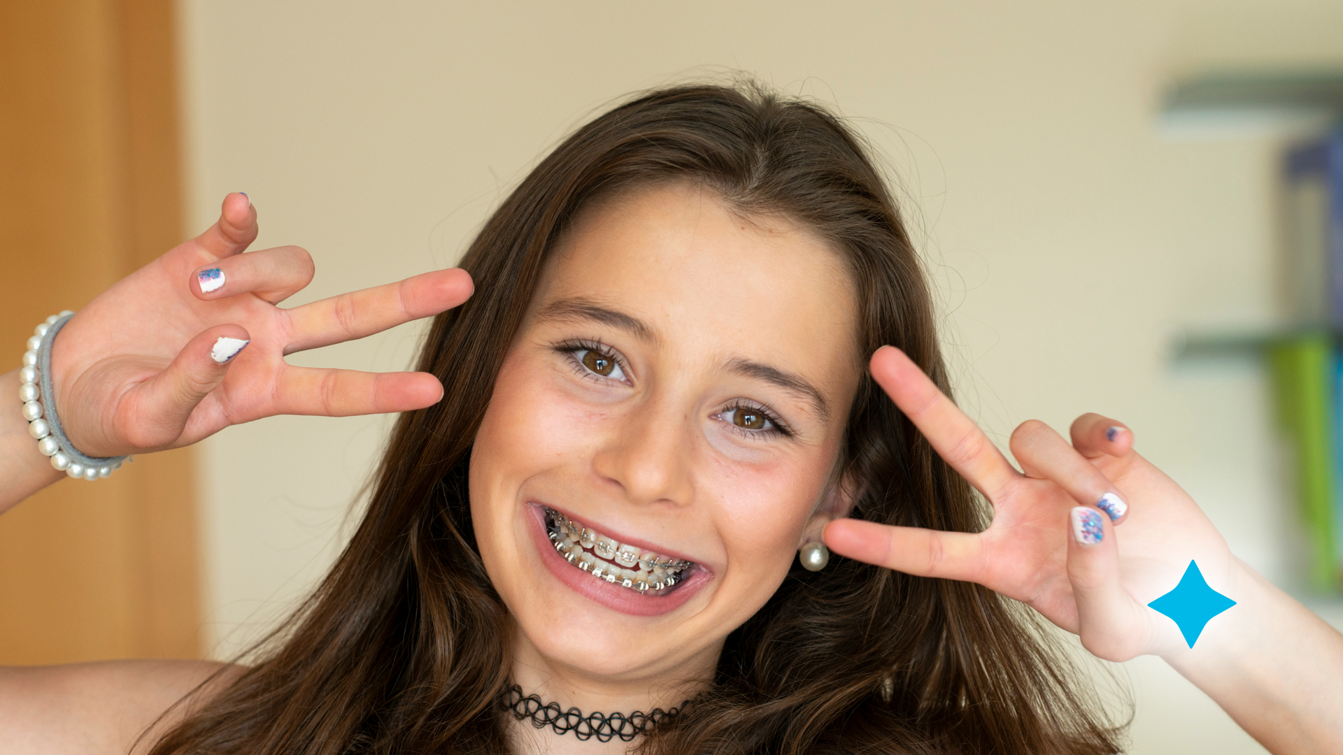picture of girl smiling with braces