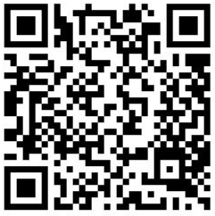 QR code: Square grid of black and white pixels.