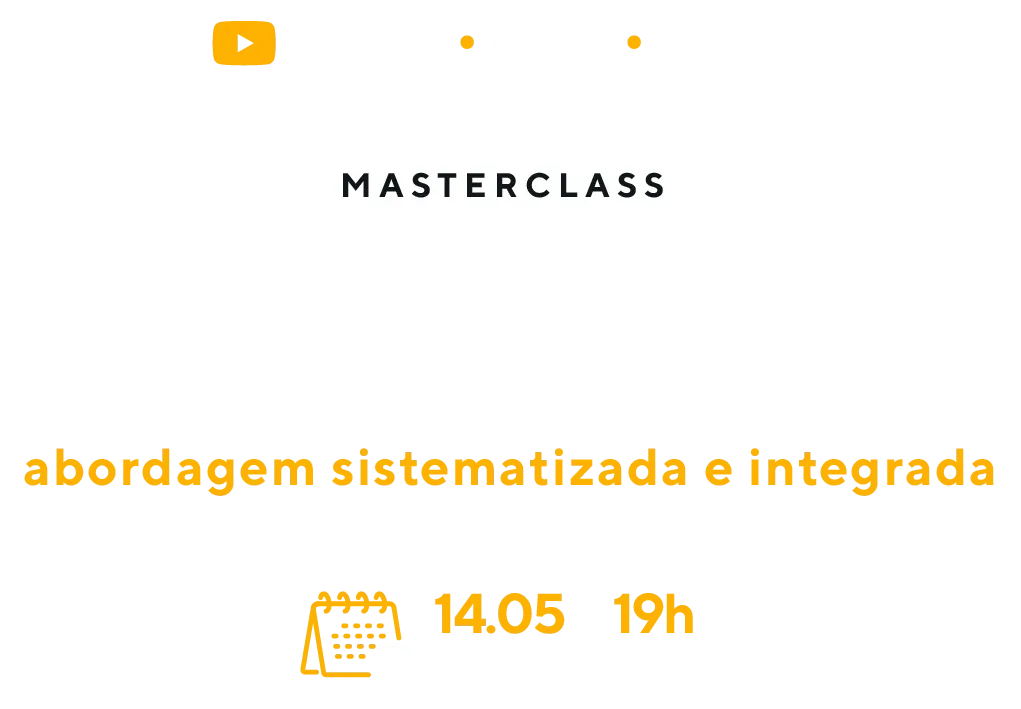 Um cartaz para uma masterclass que acontecerá no dia 14 de abril