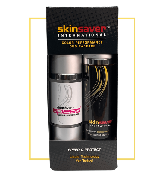 Skin Saver sunscreen lotion pack with silver and black bottles in a black display box
