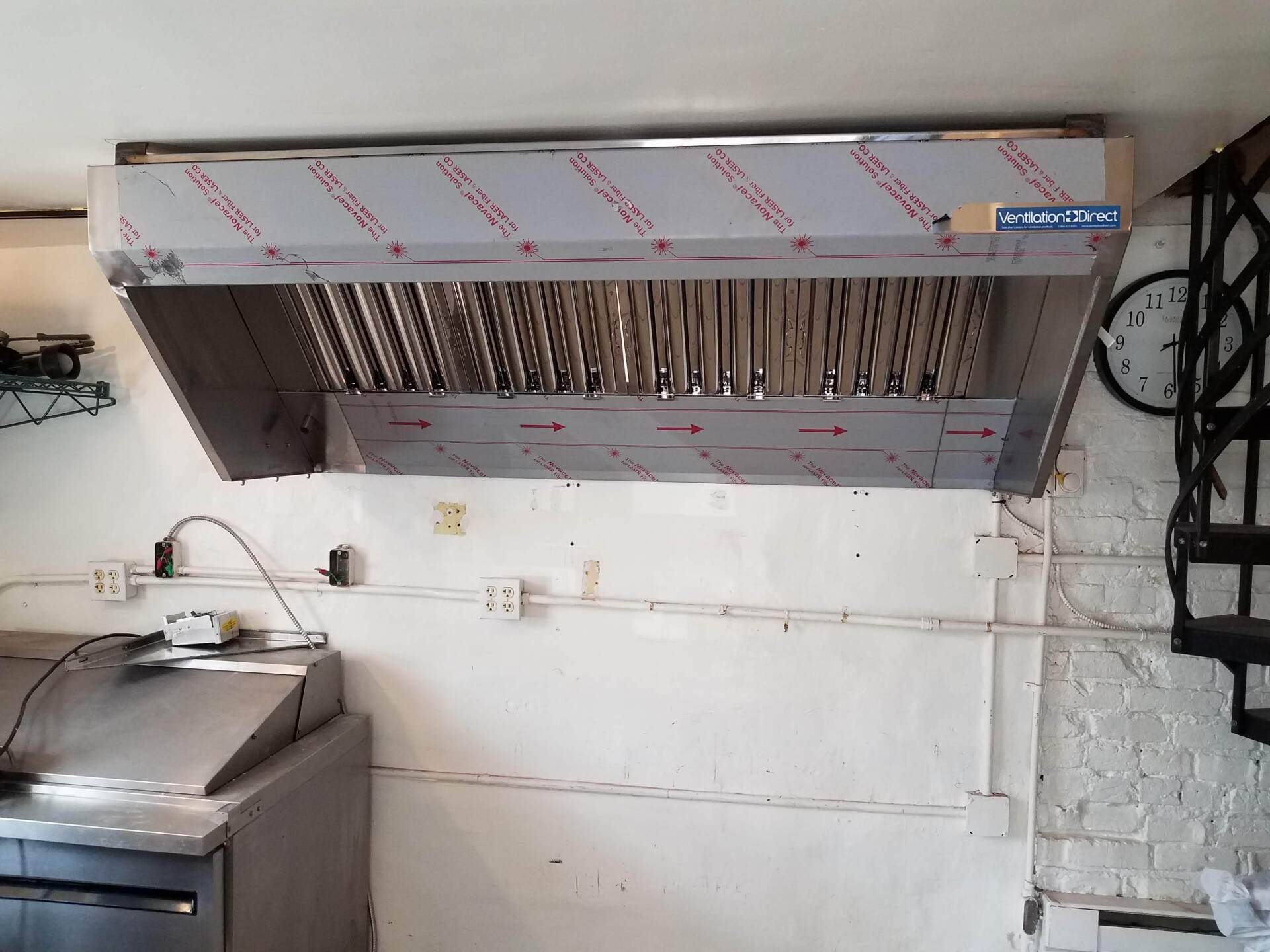 Burger Mania Food Trailer, Harrisonburg, VA. Ventilation Direct Type 1 Cooking Range Hood and Exhaust Fan.  Complete Electrical Panel Installation, the Entire Trailer's Wiring and 3/4