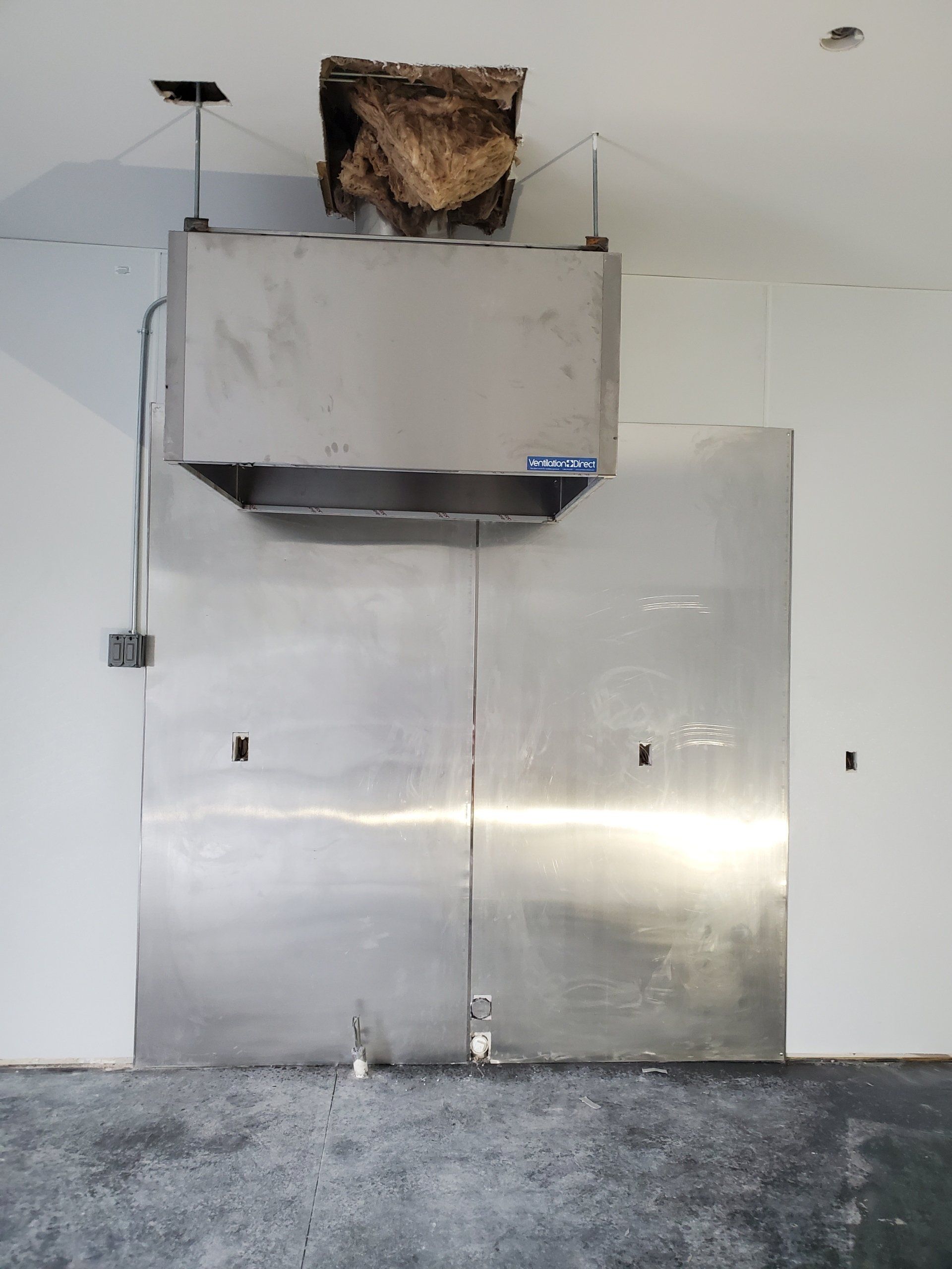 Cross Keys Vineyard, Mt Crawford, VA. Type 2 Hood.  Exhaust Fan Installation. Independent Electrical Circuit.